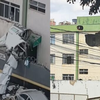 Avião de pequeno porte cai e atinge prédio em Belo Horizonte; duas pessoas morrem