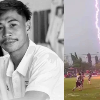 Jogador morre após ser atingido por raio durante partida de futebol na Tailândia