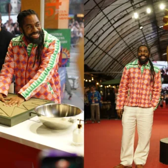 Lázaro Ramos é eternizado na Calçada da Fama do Festival de Gramado