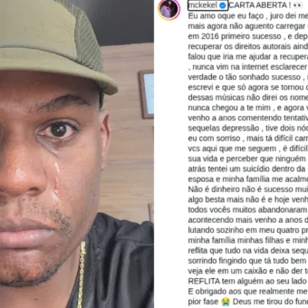 MC Kekel abre o coração sobre depressão: “Venho há anos lutando sozinho”