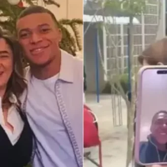Mãe de Mbappé visita escola pública na zona leste de São Paulo e surpreende estudantes com chamada de vídeo do jogador
