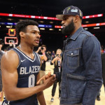 LeBron James se junta ao filho Bronny James em treino do Lakers