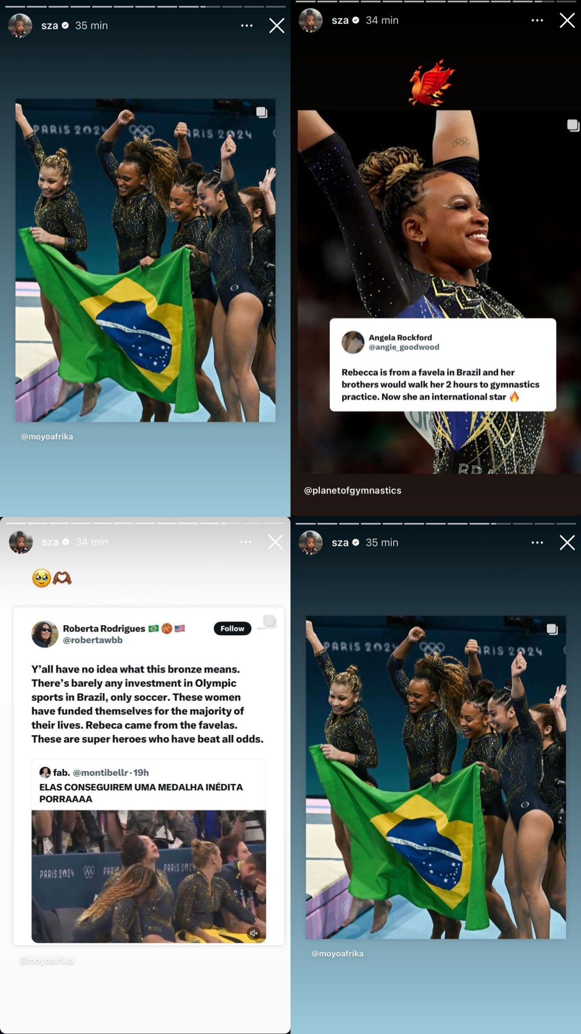 sza-compartilha-storie-sobre-rebeca-andrade-africanize